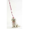 Gingham Ribbon Petal Flower Rosette w/ Pearls One PC Harness: Dogs Collars and Leads 