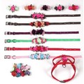 Solid Petal Flower Barrette: Dogs Pet Apparel 