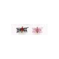Gingham Rosette Bows Double Elastics