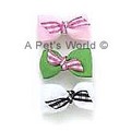 Gingham Twist Bows Elastics: Pet Boutique Products