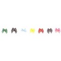 Small Gingham Pearl Bows Elastics: Made in the USA