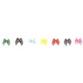 Small Gingham Pearl Bows Elastics: Dogs Pet Apparel 