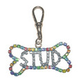 "STUD" RAINBOW BONE CRYSTAL DANGLE CHARM<br>Item number: JR-002: Dogs Accessories 