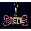 "BITE ME" RAINBOW BONE CRYSTAL DANGLE CHARM<br>Item number: JR-003: Dogs Accessories 