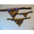 CAMOUFLAGE LED LIGHTED DOG / CAT BANDANA: Dogs Collars and Leads Lighted 