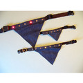 JEAN LED LIGHTED DOG / CAT BANDANA: Dogs Collars and Leads Nylon, Hemp & Polly 