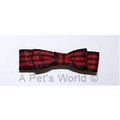 Black/Red Small Double Gingham Flat Bow Elastics<br>Item number: 10042899: Pet Boutique Products