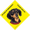 Save My Pet Signs With Suction Cup For In Home Window - (6/Case) (Breeds D-P): Made in the USA