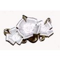 White Wedding Petal Flower Barrette<br>Item number: 01051601: Made in the USA