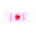 Starched Show Bows Heart Barrette<br>Item number: 10606902: Made in the USA