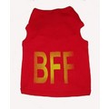 Dog T shirt BFF in Red: Made in the USA