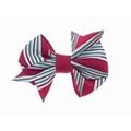 Candy Cane Fishtail Bow: Made in the USA