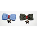 Star Charm Grosgrain Bow Barrette: Made in the USA
