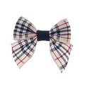 Tan Plaid w/ Tails Barrette<br>Item number: 10054311: Made in the USA