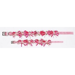 Embellished Pink Loop Bows Leash