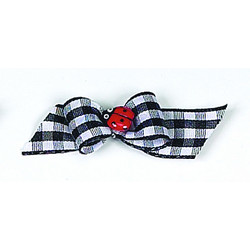 Starched Show Bows - Ladybug