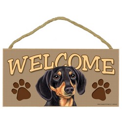 Wood Welcome Signs - 5" x 10" (Breeds Dachshund-Pug)